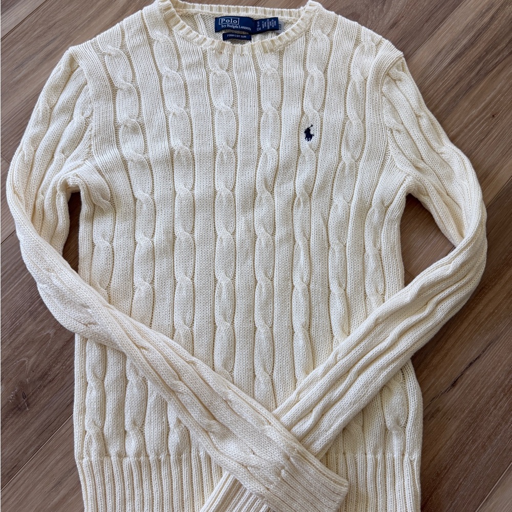 Polo by Ralph Lauren Cream Cable Knit Sweater